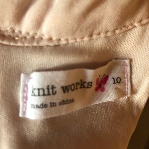 Girls Knit Works size 10 dress with lace trim